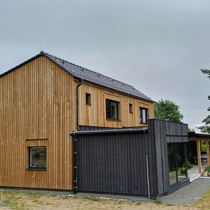 Reference: opláštění RD u Kašperských hor, zakázková výroba Impregnace Soběslav