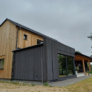 Reference: opláštění RD u Kašperských hor, zakázková výroba Impregnace Soběslav