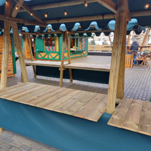 Českobudějovický advent - vánoční stánky na Náměstí Přemysla Otakara II. jsou vyrobeny z impregnovaných palisád Impregnace Soběslav