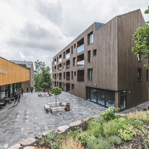 Dřevo v exteriéru ošetřené Královskou impregnací a Profi impregnací, zakázková výroba pro hotelový komplex JBX Resort Avenue Lipno.