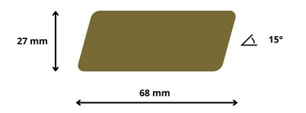 Detail průřezu obkladem Rhombus