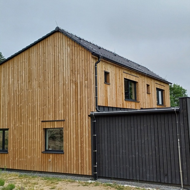 Reference: opláštění RD u Kašperských hor, zakázková výroba Impregnace Soběslav