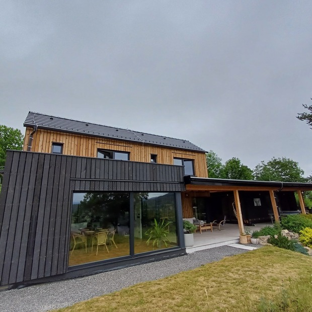 Reference: opláštění RD u Kašperských hor, zakázková výroba Impregnace Soběslav