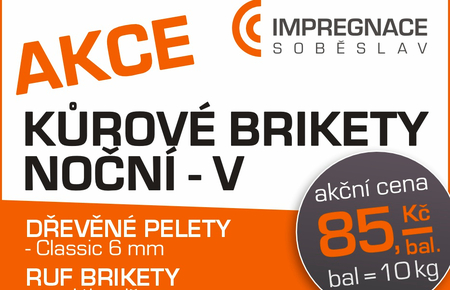 Akce brikety noční kůrové 85 kč/bal !!!