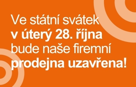 Ve státní svátek v úterý 28.10. bude naše prodejna uzavřena 