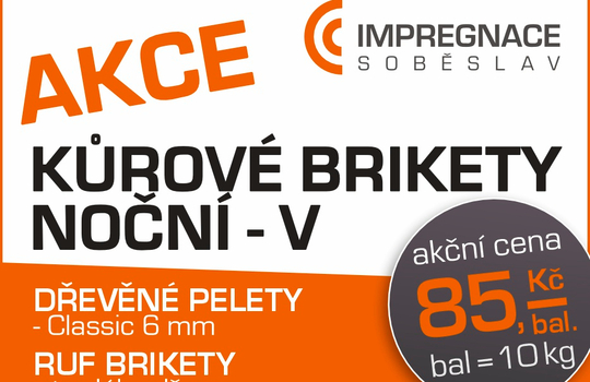 Akce brikety noční kůrové 85 kč/bal !!!