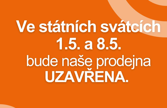 Uzavření prodejny - svátky