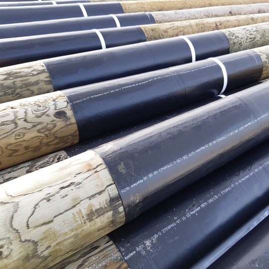 Dřevěné sloupy impregnované