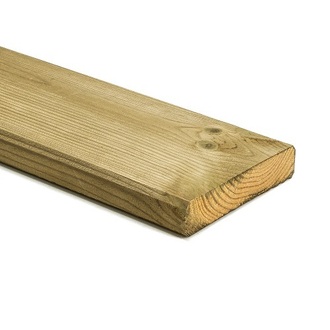 Prkno terasové Borovice - hladké, 25x130x5000 mm, impregnované Prkno terasové Borovice - hladké, 25x130x5000 mm, impregnované