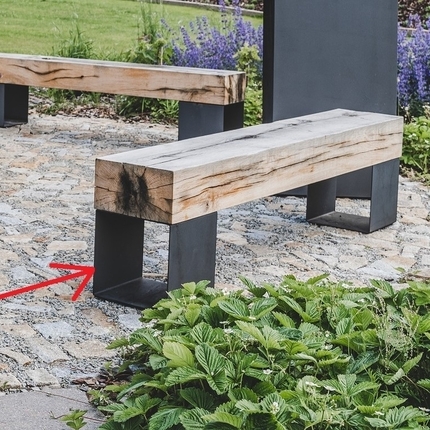 Noha k lavičce 250x250x250 mm, kovová Noha k lavičce 250x250x250 mm, kovová